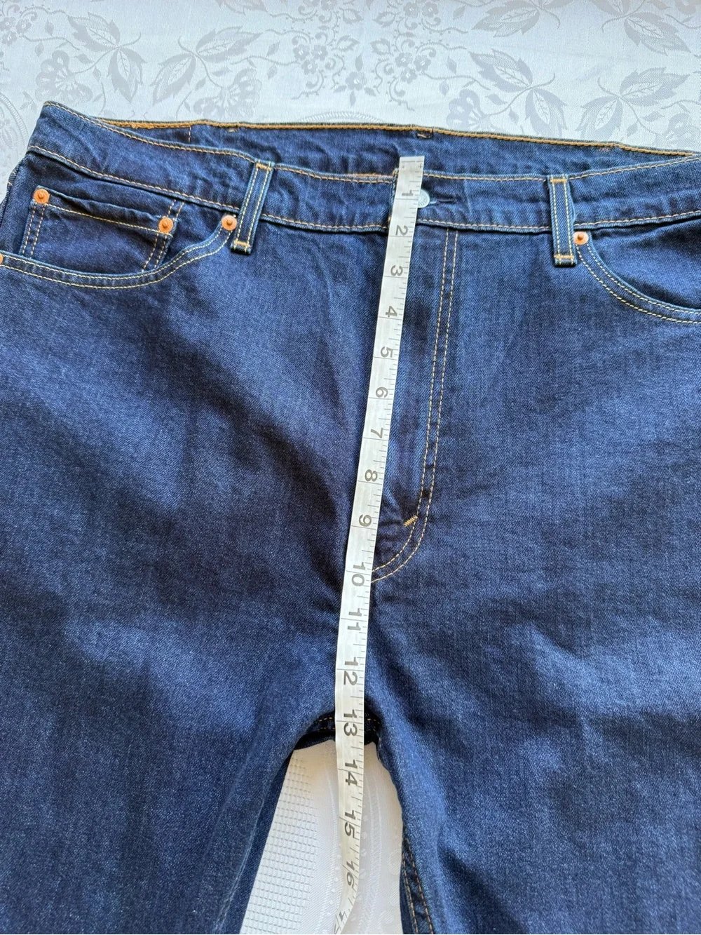 Levi’s Classic Denim 505 Men's Size W40/L32 Dark Blue Straight-Leg Jeans Pants